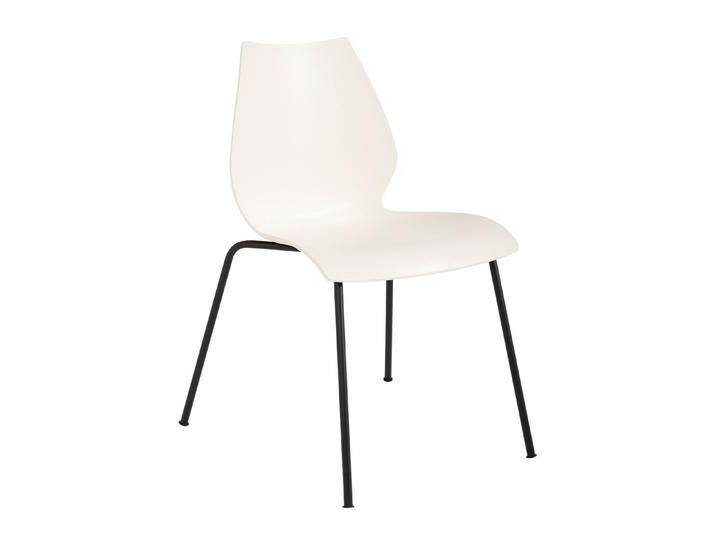 B-Ware Maui Stuhl Sitz Sitzmöbel Stahlrohr Schwarz Lackiert Zinkweiß 55x77x52cm B-Ware von second-circle