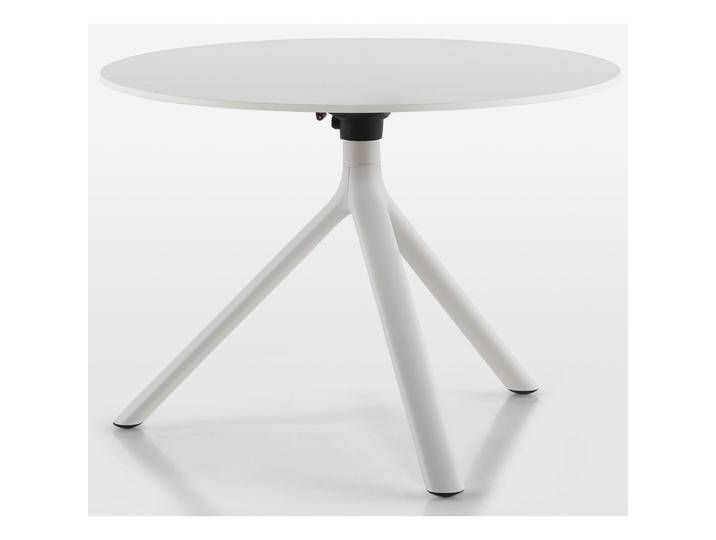 B-Ware Plank Miura Beistelltisch grauweiß Ø 60cm matt Tischplatte klappbar H 73cm Tisch von second-circle