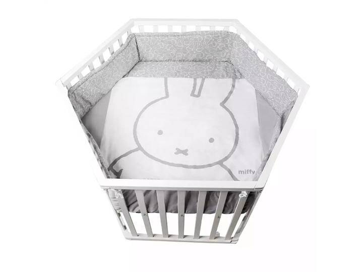 B-Ware Roba Laufgitter 6 Eckig Miffy Kinderlaufstall Spielgitter Baby Faltbar B-Ware von second-circle