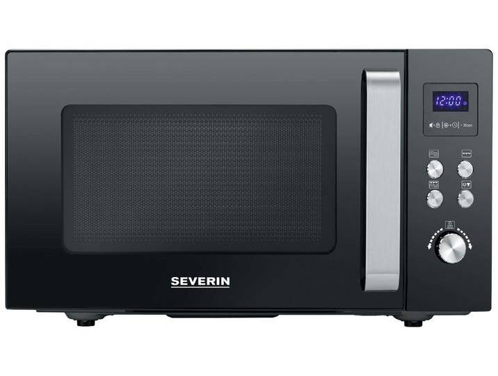 B-Ware Severin MW Mikrowelle Schwarz Edelstahl 900 W Grillfunktion flacher Glasboden von second-circle