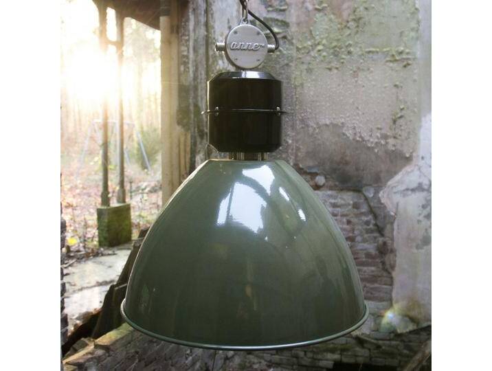 B-Ware Steinhauer Olivgrüne Pendelleuchte Frisk Hängeleuchte Lampe im Industrie-Design von second-circle