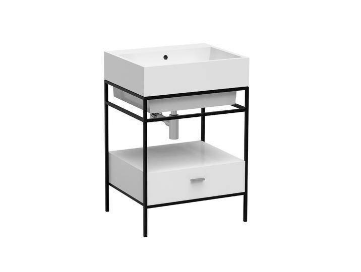 B-Ware Waschtischgestell Volant Waschbecken Waschtisch Badschrank 60cm weiß schwarz B-Ware Waschtischgestell Volant Waschbecken Waschtisch Badschrank 60cm weiß schwarz von second-circle