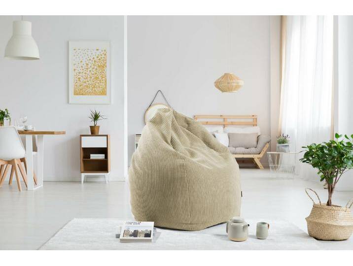 B-Ware mokebo Sitzsack Cord XXL für Kinder & Erwachsene in Beige 'Der Tagträumer', Indo B-Ware mokebo Sitzsack Cord XXL für Kinder & Erwachsene in Beige 'Der Tagträumer', Indo von second-circle