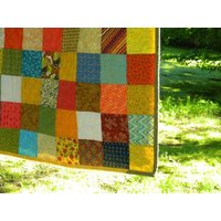 Handgefertigte Queen-Size Patchworkdecke Erdfarbene Baumwollbettwäsche | 93 X 93 von secondsanctuary
