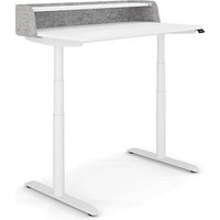 sedus desk home elektrisch höhenverstellbarer Schreibtisch weiß rechteckig, T-Fuß-Gestell weiß 120,0 x 70,0 cm von sedus