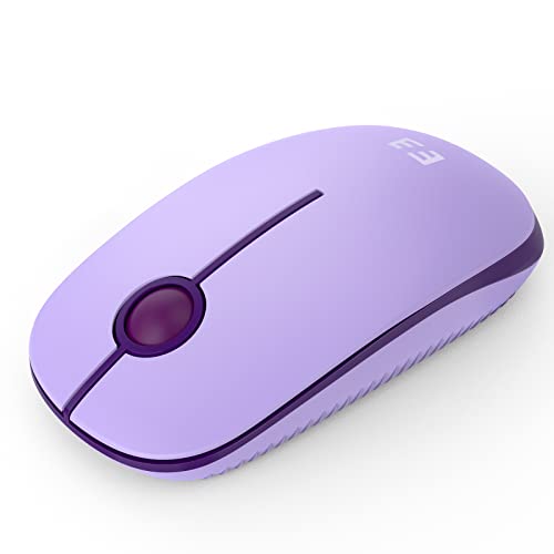 seenda Kabellose Maus, 2.4 G Silent Mouse mit USB-Empfänger, 18 Monate Akkulaufzeit, 1600 DPI Präzisions-tragbare Wireless Mouse für Windows/Mac/Linux mit USB-Anschlüssen (Violett) von seenda