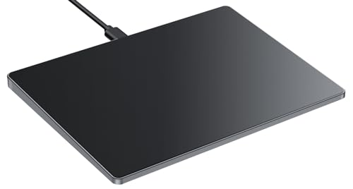 seenda Touchpad Kabelgebunden, Aktualisiertes Trackpad aus Gehärteten Glasoberfläche und Aluminumbasis, Hochpräzise Navigation, Externe Slim Touchpad Maus für Windows 10/11, PC/Laptop(Schwarz) von seenda