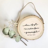 Holzschild | Du Bist Wunderbar Psalm 139, 14 Christliche Geschenkidee Segensschaetze Deko Holzschild | Du Bist Wunderbar Psalm 139, 14 Christliche Geschenkidee Segensschaetze Deko von segensschaetze