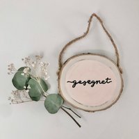 Holzschild Gesegnet Wanddeko Geschenk Weihnachten Christlich Segen von segensschaetze
