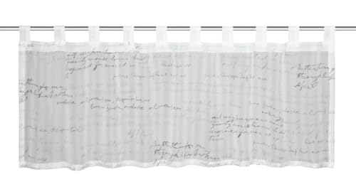 Gardinia Bistrogardine Voile All-Over-Schriftprint, weiß, 135 x 45 cm Gardinia Bistrogardine Voile All-Over-Schriftprint, weiß, 135 x 45 cm von sehlbach gmbh