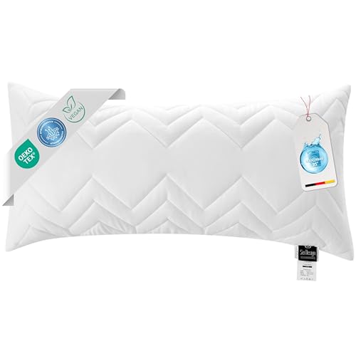 sei Design Kopfkissen 40x80 cm |Schlafkissen gesteppt mit Reißverschluss | Ökotex | waschbar bis 95 Grad, Kochfest | Made in Europa von sei Design