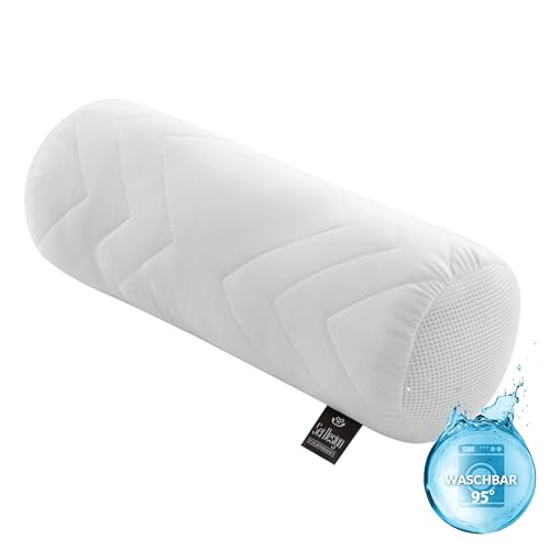 sei Design Nackenrolle 15x40 Zierkissen Sofakissen Nackenstüzukissen waschbar bis 95 Grad Kissen Made in Europa von sei Design