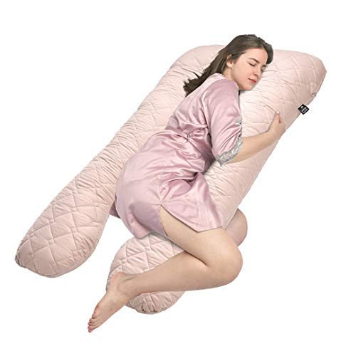 sei Design Seitenschläferkissen XXL gesteppt I multifunktionales Jumbo Komfortkissen I XXL Stillkissen Schwangerschaftskissen U Form Seitenschläfer Kissen Body Pillow von sei Design