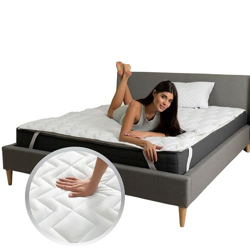 sei Design Matratzenschoner 90 x 200 atmungsaktiv - Luxuriöse Matratzenschutz Auflage - Extra Soft & weich - Matratzen Schoner waschbar & trocknergeeignet - Matratzen Schutz - Schonbezug Matratze von sei Design