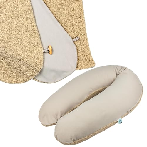 sei Design Stillkissenbezug – 190x30-38 cm – Jersey & Teddyplüsch – Passt Fremdmarken – Öko-Tex Zertifiziert – Waschbar & Trocknergeeignet von sei Design