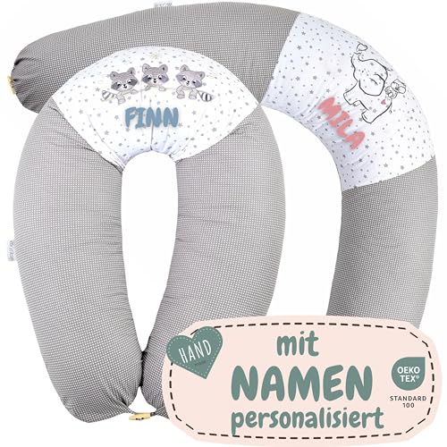 sei Design XXL Stillkissen - personalisiert mit Namen und Gebirtsdatum: personalisierte Geschenke zum Geburt Baby Geschenk Junge Baby Geschenk Mädchen von sei Design