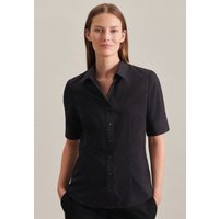 seidensticker Hemdbluse "Schwarze Rose" Kurzarm Kragen Uni von seidensticker