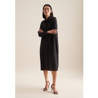 seidensticker Sommerkleid "Schwarze Rose" Langarm Kragen Punkte von seidensticker