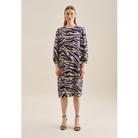 seidensticker Sommerkleid "Schwarze Rose" 7/8-Arm Rundhals Animal von seidensticker