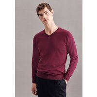 seidensticker Strickpullover "Schwarze Rose", Langarm V-Neck Uni von seidensticker