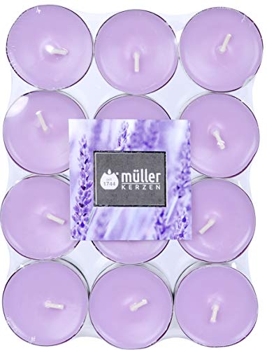 Müller Teelichte Duftkerzen – 39 × 15 mm – Brenndauer 4 Stunden – Wachskerzen – Anti-Tropf, Aluminiumbehälter (Lavendel, 192 Stück), Lavendel Müller Teelichte Duftkerzen – 39 × 15 mm – Brenndauer 4 Stunden – Wachskerzen – Anti-Tropf, Aluminiumbehälter (Lavendel, 192 Stück), Lavendel von seit 1744 müller KERZEN