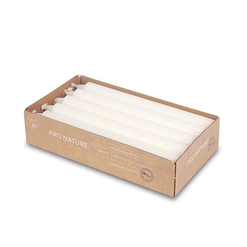 Müller Kerzen PRO NATURE Stearin Stabkerzen - Set 10 Stück - 2,2 x 20 cm - Paraffin- und Palmölfrei Kronenkerzen - Ohne Duft - Brenndauer 6 Stunden - RAL Qualität Müller Kerzen PRO NATURE Stearin Stabkerzen - Set 10 Stück - 2,2 x 20 cm - Paraffin- und Palmölfrei Kronenkerzen - Ohne Duft - Brenndauer 6 Stunden - RAL Qualität von seit 1744 müller KERZEN