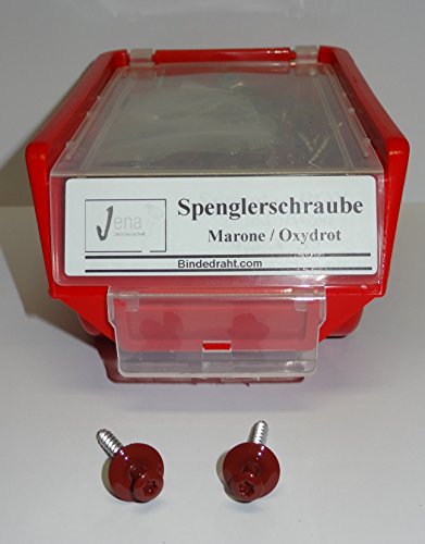 Spenglerschraube oxydrot marone RAL3009 4,5x45 50Stück von self