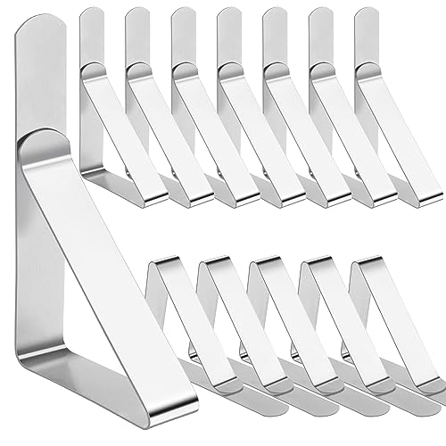 selizo12 Stück Tischtuchklammern Edelstahl, Tischdeckenklammer Tischabdeckungsklemmen für Innen- und draußen,tischklammern für Picknicks, Partys, Hochzeiten, Abendessen, Schulen von selizo