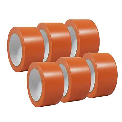 6 Rollen Weich PVC Putzerband | Gipserband | Fassadenband | Schutzband Gerillt oder Glatt | 50mm x 33m | Weiß oder Gelb, Farbe:orange glatt von selmundo