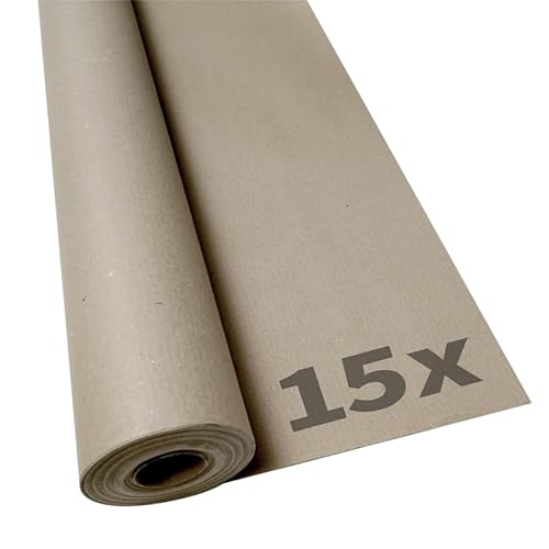 Malerabdeckpapier | 100g/m² Bodenschutz | Maler Abdeckpapier | 1m x 20m |, Menge:15 von selmundo