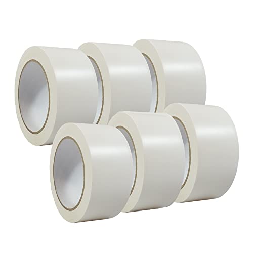 6 Rollen Weich PVC Putzerband | Gipserband | Fassadenband | Schutzband Gerillt oder Glatt | 50mm x 33m | Weiß oder Gelb, Farbe:weiss glatt von selmundo