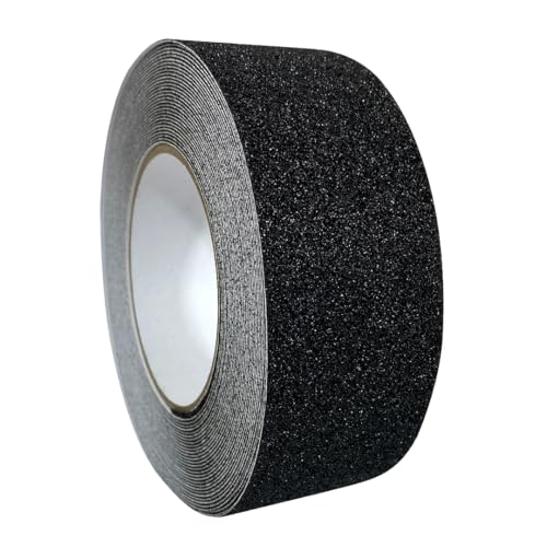selmundo Anti-Rutsch Klebeband 50mm x 10m | Rutschfestes Sicherheitsband für Treppenstufen & Böden | Stark haftend, wasserfest, Innen & Außen (schwarz) von selmundo