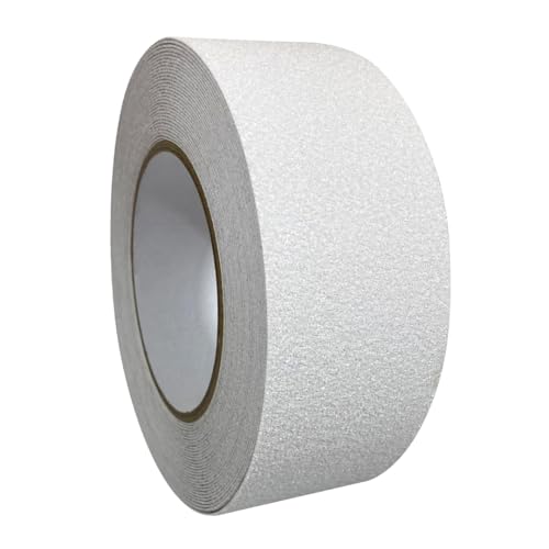 selmundo Anti-Rutsch Klebeband 50mm x 10m | Rutschfestes Sicherheitsband für Treppenstufen & Böden | Stark haftend, wasserfest, Innen & Außen (weiß) von selmundo