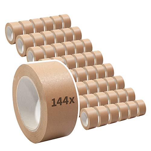 selmundo Papierklebeband | Papierpackband | Papierband | Papier Klebeband | Ökologisch & nachhaltig, 50mm x 50m, braun, Menge:144 selmundo Papierklebeband | Papierpackband | Papierband | Papier Klebeband | Ökologisch & nachhaltig, 50mm x 50m, braun, Menge:144 von selmundo