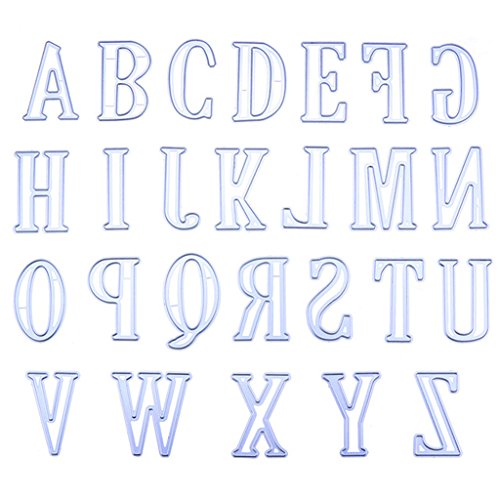 Große große Alphabet-Buchstaben-Stanzschablonen aus Metall für DIY Scrapbooking Papierkarten Schablone Schablone von seluluory