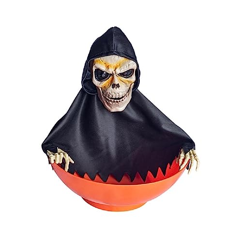 Gruseliger Skelett Bonbonhalter Bonbonschale Mit Leuchtenden Roten Augen Und Beweglichen Teilen Für Halloween Dekorationen Animierte Halloween Dekorationen Schreiender Totenkopf Bonbonhalter von seluluory