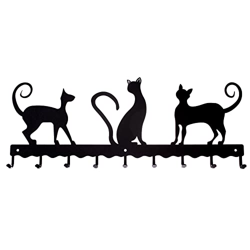 semUp Garderobe 3 Katzen Haken Wand montiert schwarz W: 60 cm Home Accessories von semUp