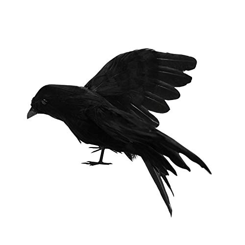 semen Halloween Rabe Dekoration Deko Krähe Mit Federn Schwarz Künstliche Rabe Gothic Dekor für Thema Party Gartenfigur Kunstvogel semen Halloween Rabe Dekoration Deko Krähe Mit Federn Schwarz Künstliche Rabe Gothic Dekor für Thema Party Gartenfigur Kunstvogel von semen