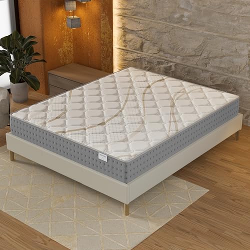 sensoreve Essem Matratze 180x200cm – 25cm – Hybrid-Technologie: Taschenfedern + HD-Schaum – Fester Halt & hohe Schlafunabhängigkeit – SANITIZED-Zertifizierung (antibakteriell/Anti-milben) von NOVEMBER