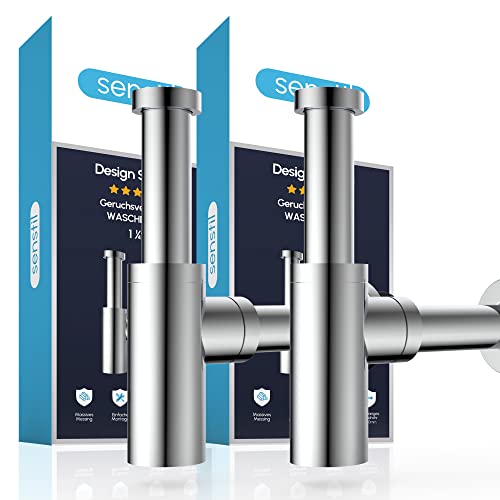 senstil Design Siphon für Waschbecken & Waschtisch - Massives Messing - Geruchsverschluss Chrom 2er-Set senstil Design Siphon für Waschbecken & Waschtisch - Massives Messing - Geruchsverschluss Chrom 2er-Set von senstil