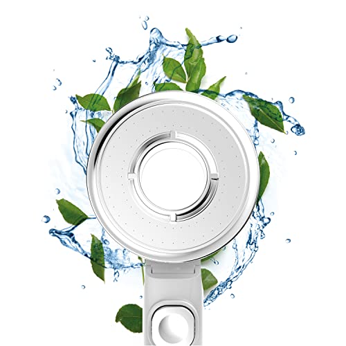 senstil® Double-Face Duschkopf | bis zu 60% wassersparende Handbrause | 3 Strahl Modi | SPA, Regendusche, Booster | Optimaler Wasserdruck, Smart-Stop Taste spart Wasser & Energie (Weiss) von senstil
