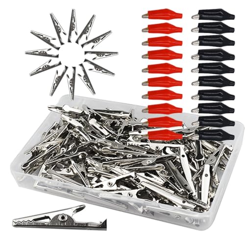 Senvenelec 120Pcs elektrische Prüfung Metall Test Klemme, Metall Isolierung Klemme, 100 Edelstahl Krokodil Klemme,20-Isolierhülsen. Senvenelec 120Pcs elektrische Prüfung Metall Test Klemme, Metall Isolierung Klemme, 100 Edelstahl Krokodil Klemme,20-Isolierhülsen. von senvenelec
