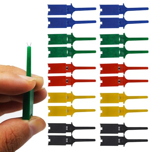 Senvenelec 20Pcs Mini Multimeter Lead Testing Hakenclip, elektronische Testsonde Kit, Flacher Körper Tester Greifer, Multimeter Pinzette Clip - Fünf Farben. Senvenelec 20Pcs Mini Multimeter Lead Testing Hakenclip, elektronische Testsonde Kit, Flacher Körper Tester Greifer, Multimeter Pinzette Clip - Fünf Farben. von senvenelec