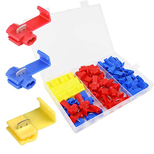 senvenelec 50 Stück Schnellverbinder-Terminal, Schottenschloss, Kabelverbinder, Schnellverbinder – 22 Stück, Rot, 22 Stück, Blau, 6 Stück Gelb senvenelec 50 Stück Schnellverbinder-Terminal, Schottenschloss, Kabelverbinder, Schnellverbinder – 22 Stück, Rot, 22 Stück, Blau, 6 Stück Gelb von senvenelec