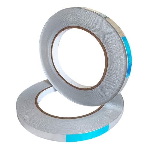 senvenelec 2 Pcs 10mm x 50m Aluband Selbstklebend Alu-Klebeband, Hitzebeständiges Alu Klebeband, Geeignet zum Schützen, Abdecken, Dekoration, Isolieren und Reparieren. senvenelec 2 Pcs 10mm x 50m Aluband Selbstklebend Alu-Klebeband, Hitzebeständiges Alu Klebeband, Geeignet zum Schützen, Abdecken, Dekoration, Isolieren und Reparieren. von senvenelec