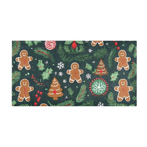 Weihnachtsteppich, flauschiger Badteppich, weihnachtlicher Lebkuchenmann, Plüsch-Badezimmerteppich, Küchenteppich, weich, flauschig, Teppich, zotteliger Duschvorleger, wasserabsorbierend Weihnachtsteppich, flauschiger Badteppich, weihnachtlicher Lebkuchenmann, Plüsch-Badezimmerteppich, Küchenteppich, weich, flauschig, Teppich, zotteliger Duschvorleger, wasserabsorbierend von senya