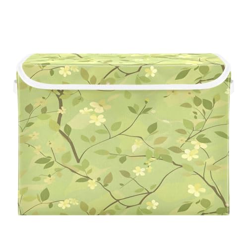 senya Große Aufbewahrungskörbe mit Leinenfliesen, faltbar, Aufbewahrungswürfel, Stoff, Schrank, Organizer, Behälter mit Klappdeckel, für Zuhause, Schlafzimmer, Büro, 42,4 x 32 x 30 cm, Grün senya Große Aufbewahrungskörbe mit Leinenfliesen, faltbar, Aufbewahrungswürfel, Stoff, Schrank, Organizer, Behälter mit Klappdeckel, für Zuhause, Schlafzimmer, Büro, 42,4 x 32 x 30 cm, Grün von senya