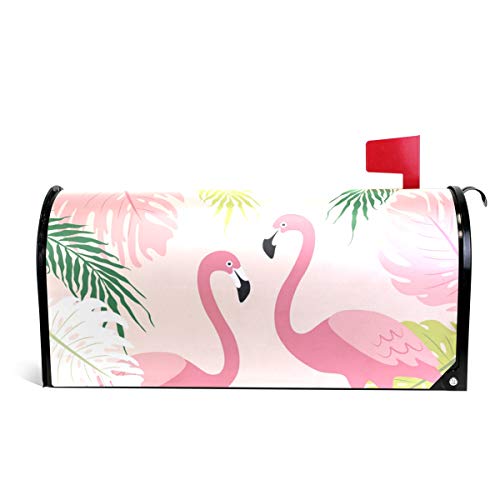 senya Home Garten Süßes Tropical Flamingos Muster magnetisch Mailbox Cover Standard Large 25.5" x 20.8" Multi von senya