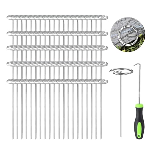 100 Stück Kreis-Oberseite, Landschaftsklammern, 15,2 cm, Gartenpfahl, 8 Gauge, verzinkte Landschafts-Stoffpfähle, robuste Bodenstifte für den Außenbereich, Gartenarbeit, Unkrautbarriere, Sod-Stoff 100 Stück Kreis-Oberseite, Landschaftsklammern, 15,2 cm, Gartenpfahl, 8 Gauge, verzinkte Landschafts-Stoffpfähle, robuste Bodenstifte für den Außenbereich, Gartenarbeit, Unkrautbarriere, Sod-Stoff von senylanhxy