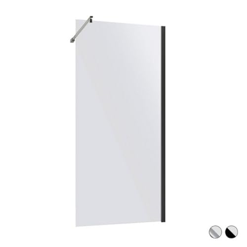 WALK-IN MONTIERT LINIE MAJESTIC 120 CM GLAS TRASP PROFI SCHWARZ von senza